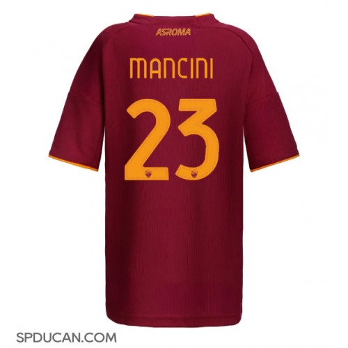 Zenski Nogometni Dres AS Roma Gianluca Mancini #23 Domaci 2025-26 Kratak Rukav